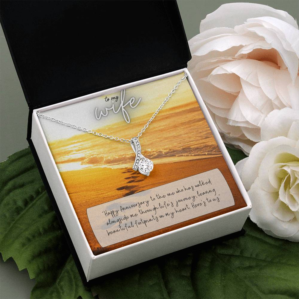 To My Wife | Happy Anniversary to the one who has walked alongside me through life's journey - Alluring Beauty Necklace