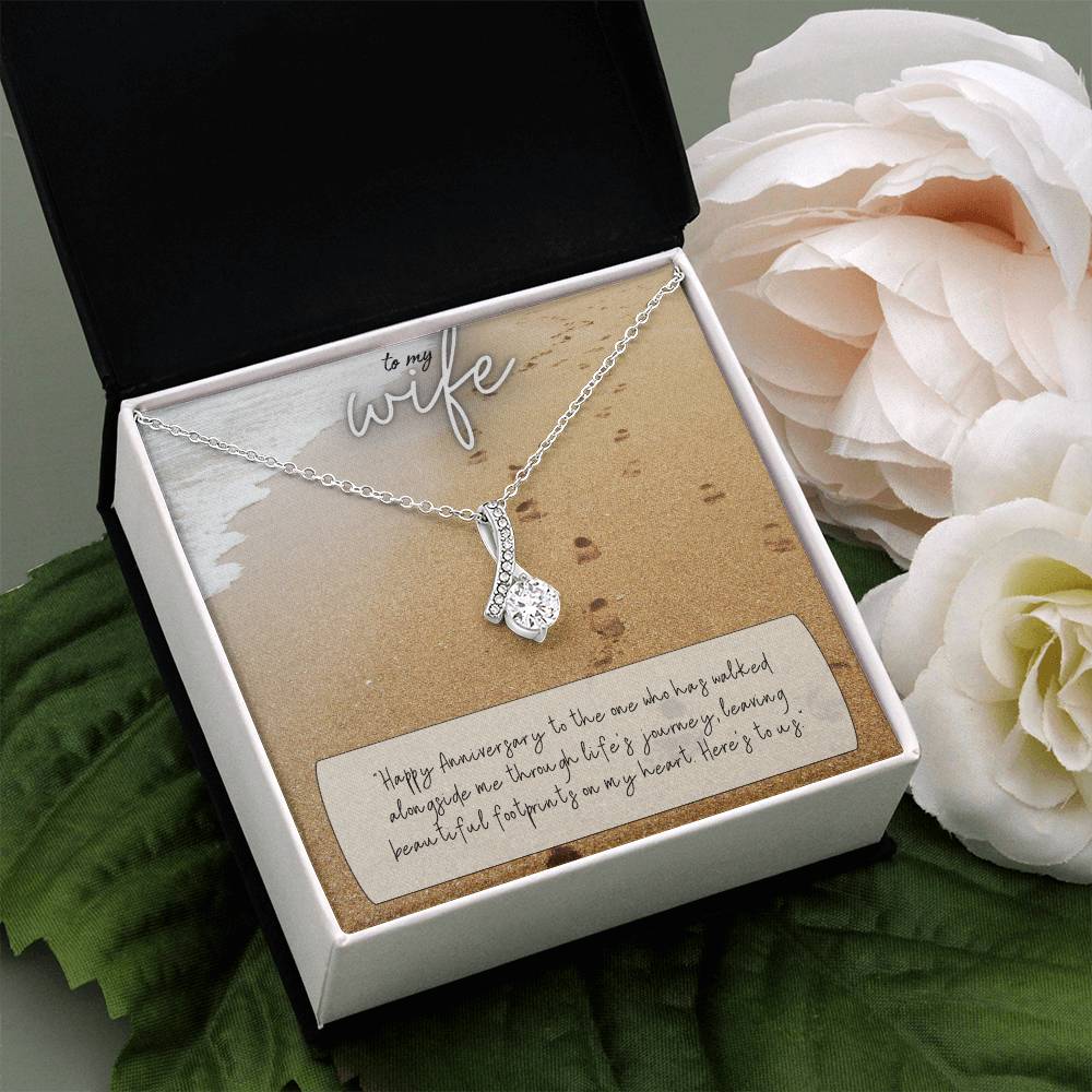 To My Wife | Happy Anniversary to the one who has walked alongside me through life's journey - Alluring Beauty Necklace