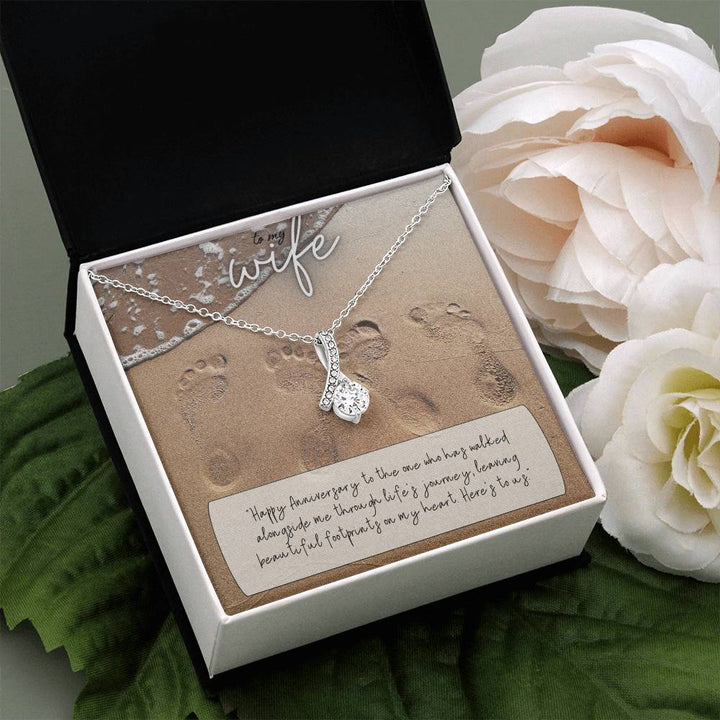 To My Wife | Happy Anniversary to the one who has walked alongside me through life's journey - Alluring Beauty Necklace