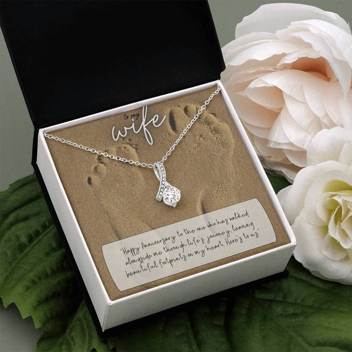 To My Wife | Happy Anniversary to the one who has walked alongside me through life's journey - Alluring Beauty Necklace