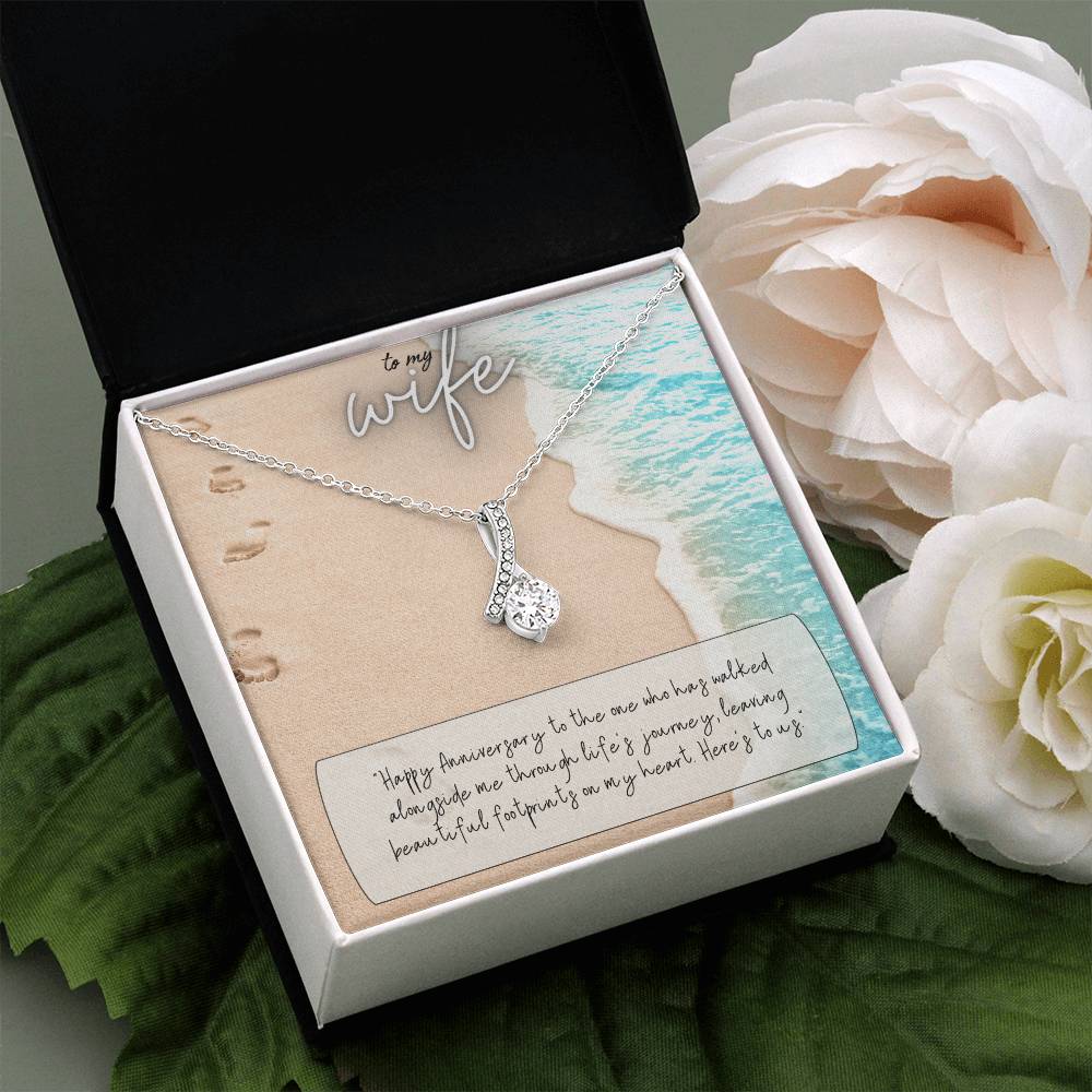 To My Wife | Happy Anniversary to the one who has walked alongside me through life's journey - Alluring Beauty Necklace