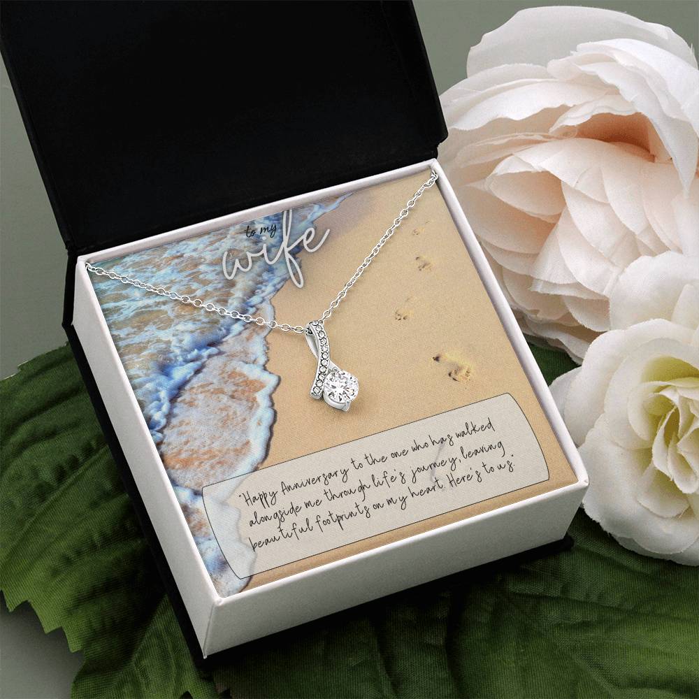 To My Wife | Happy Anniversary to the one who has walked alongside me through life's journey - Alluring Beauty Necklace