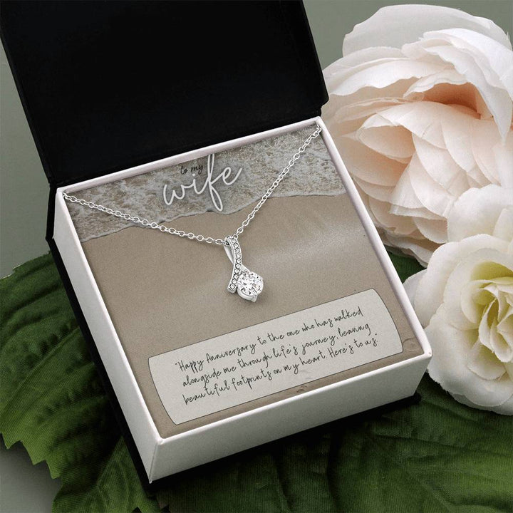 To My Wife | Happy Anniversary to the one who has walked alongside me through life's journey - Alluring Beauty Necklace