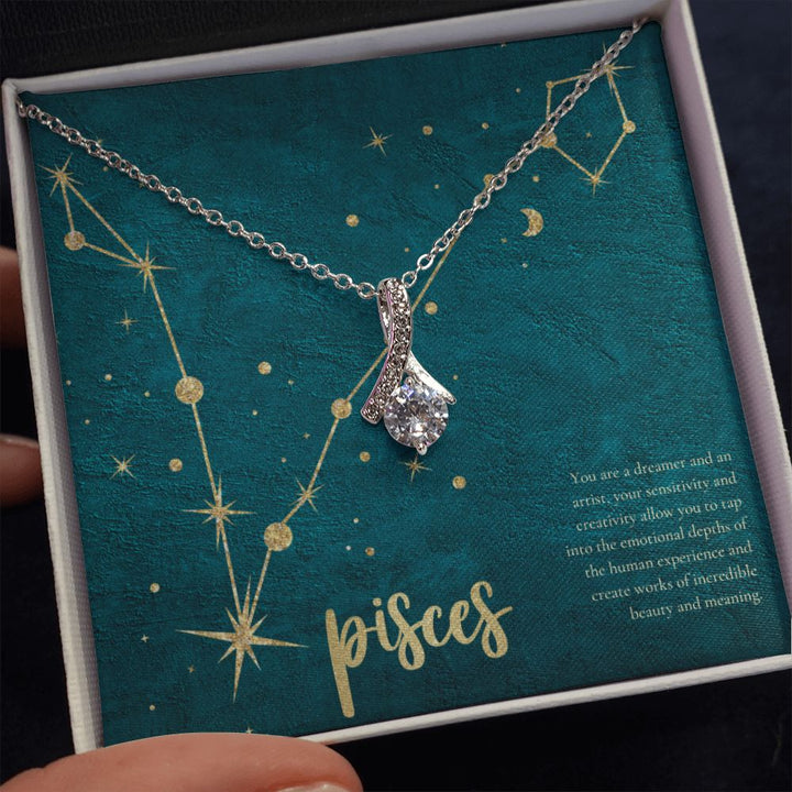 Pisces | You are a dreamer and an artist, your sensitivity and creativity allow you to tap into the emotional depths of the human experience and create works of incredible beauty and meaning. - Alluring Beauty Necklace