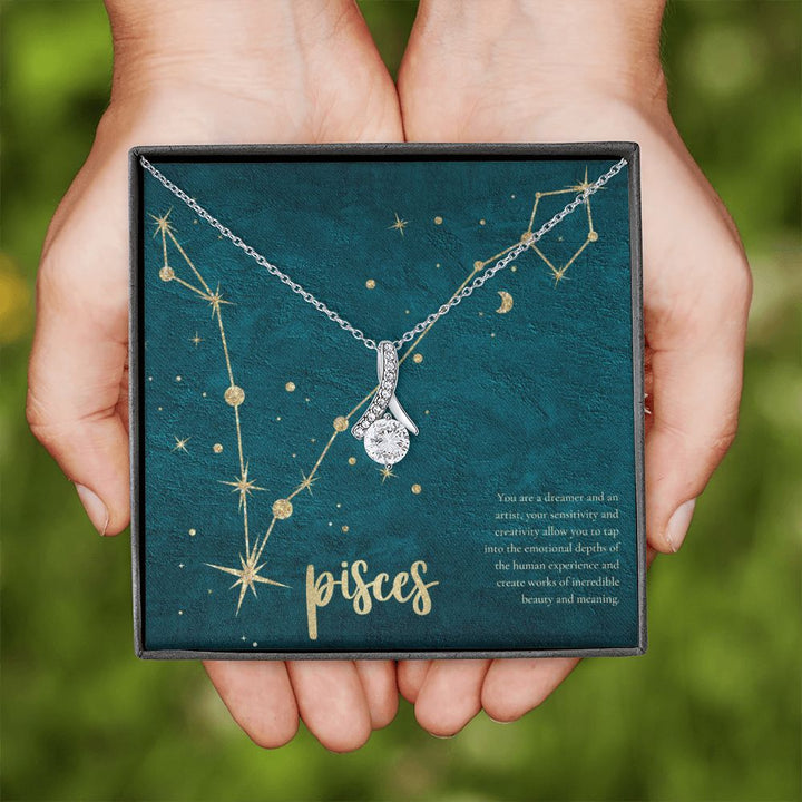 Pisces | You are a dreamer and an artist, your sensitivity and creativity allow you to tap into the emotional depths of the human experience and create works of incredible beauty and meaning. - Alluring Beauty Necklace