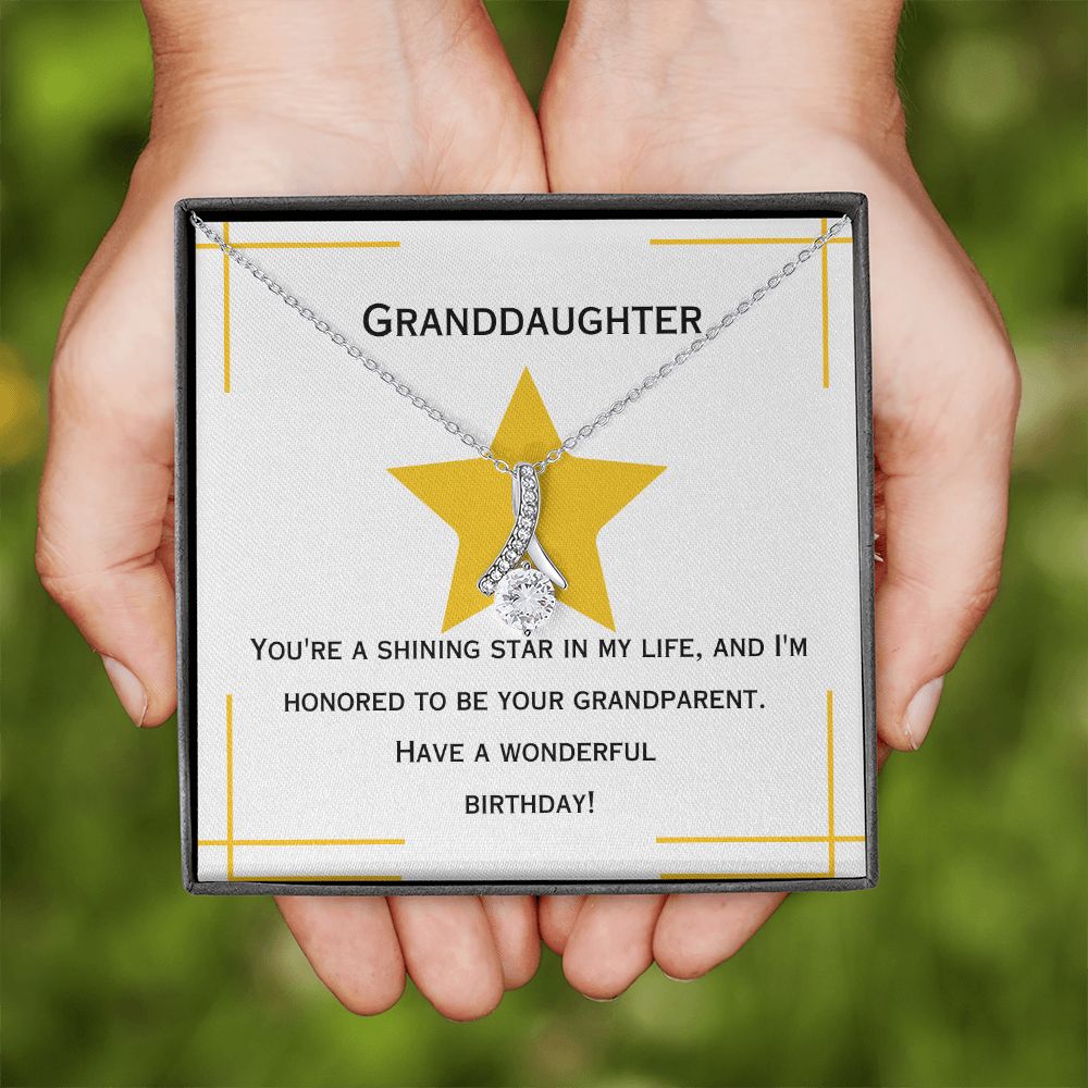 Granddaughter | You're a shining star in my life, and I'm honored to be your grandparent. Have a wonderful birthday! - Alluring Beauty Necklace