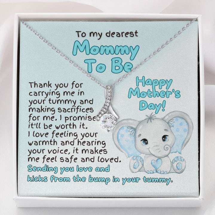 To My Dearest Mommy To Be | Thank you for carrying me in your tummy - Alluring Beauty Necklace