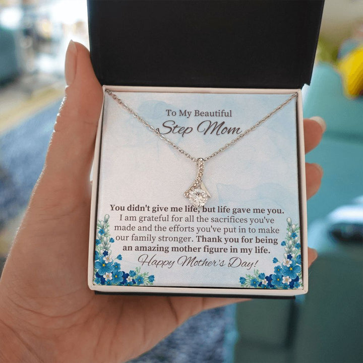 To My Beautiful Step Mom | Thank you for being an amazing Mother figure in My Life - Alluring Beauty Necklace