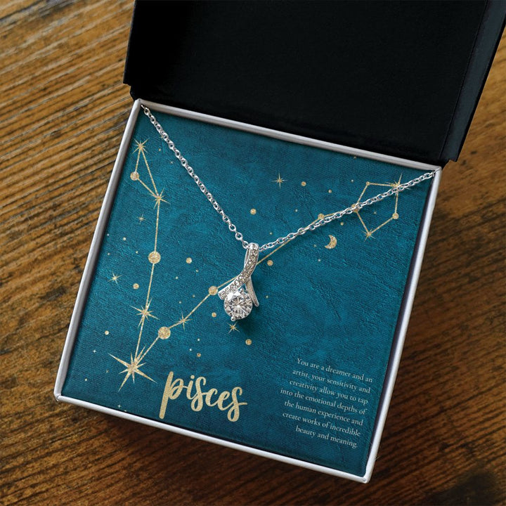 Pisces | You are a dreamer and an artist, your sensitivity and creativity allow you to tap into the emotional depths of the human experience and create works of incredible beauty and meaning. - Alluring Beauty Necklace