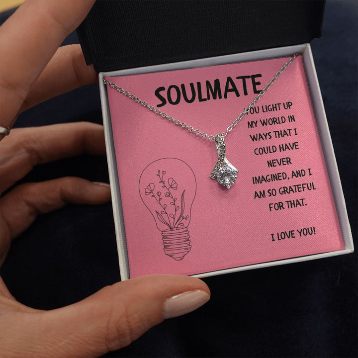 Soulmate | You light up my world in ways that I could have never imagined - Alluring Beauty Necklace