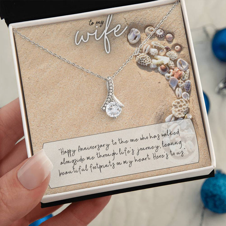 To My Wife | Happy Anniversary to the one who has walked alongside me through life's journey - Alluring Beauty Necklace