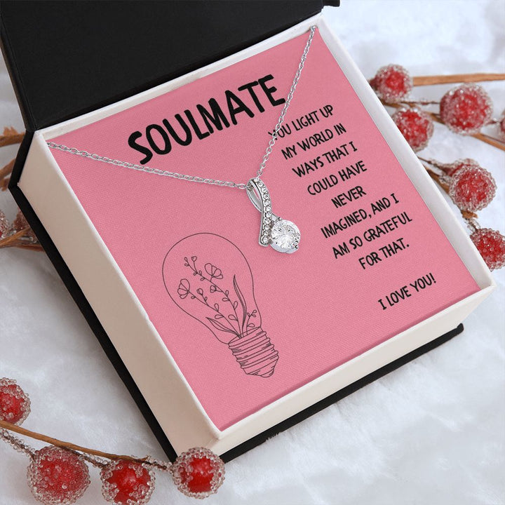 Soulmate | You light up my world in ways that I could have never imagined - Alluring Beauty Necklace