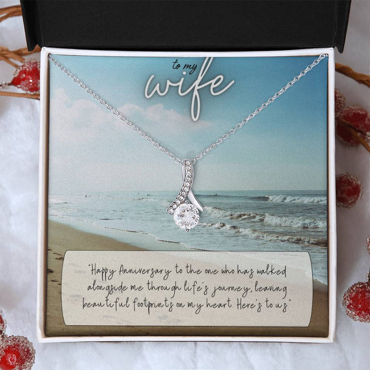 To My Wife | Happy Anniversary to the one who has walked alongside me through life's journey - Alluring Beauty Necklace