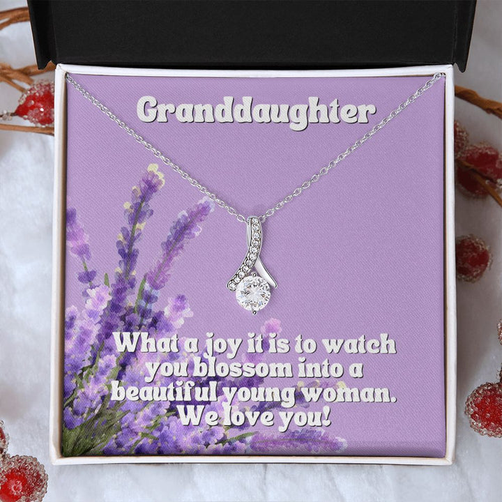 Granddaughter | What a joy it is to watch you blossom into a beautiful young woman. We Love You - Alluring Beauty Necklace