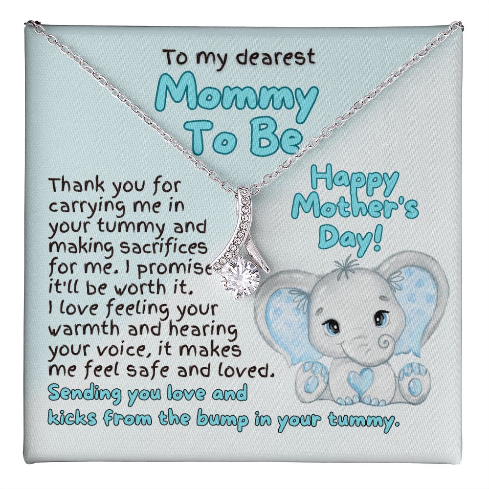 To My Dearest Mommy To Be | Thank you for carrying me in your tummy - Alluring Beauty Necklace