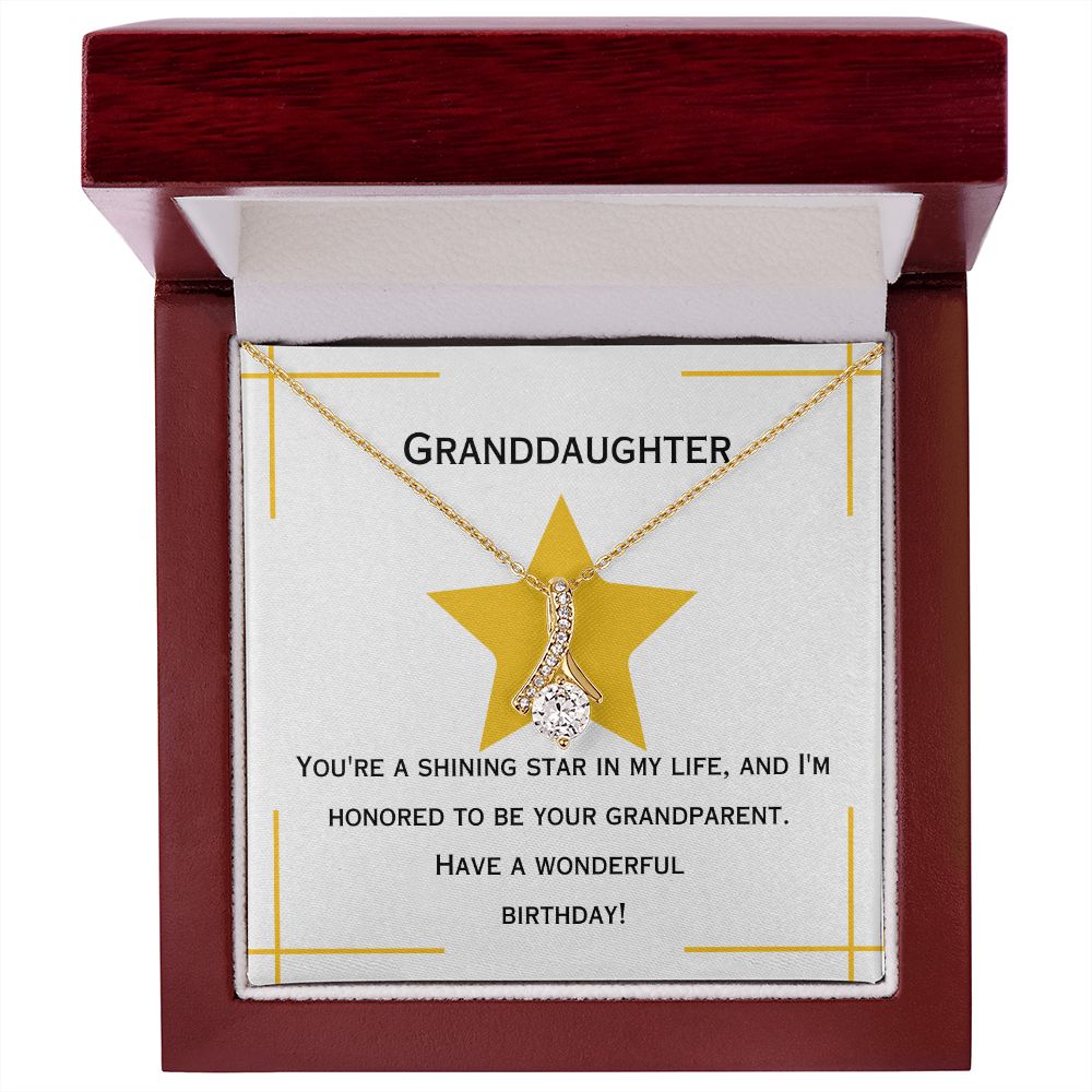 Granddaughter | You're a shining star in my life, and I'm honored to be your grandparent. Have a wonderful birthday! - Alluring Beauty Necklace