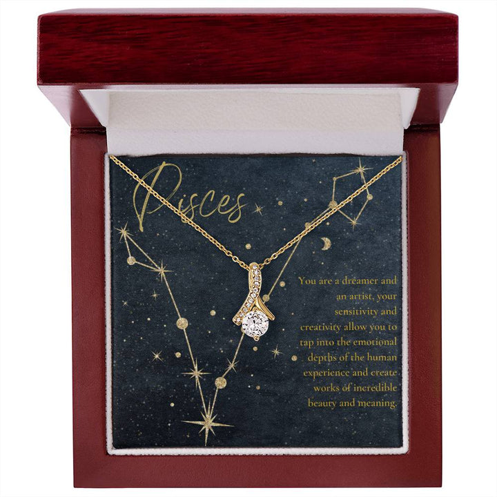 Pisces | You are a dreamer and an artist, your sensitivity and creativity allow you to tap into the emotional depths of the human experience and create works of incredible beauty and meaning. - Alluring Beauty Necklace