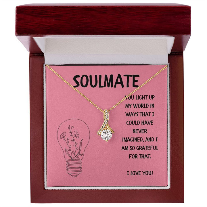 Soulmate | You light up my world in ways that I could have never imagined - Alluring Beauty Necklace