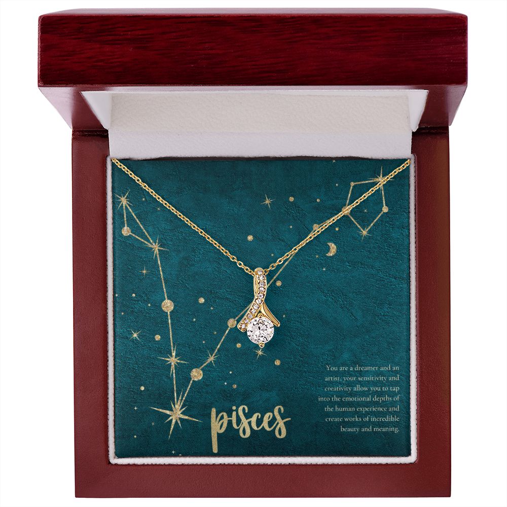 Pisces | You are a dreamer and an artist, your sensitivity and creativity allow you to tap into the emotional depths of the human experience and create works of incredible beauty and meaning. - Alluring Beauty Necklace