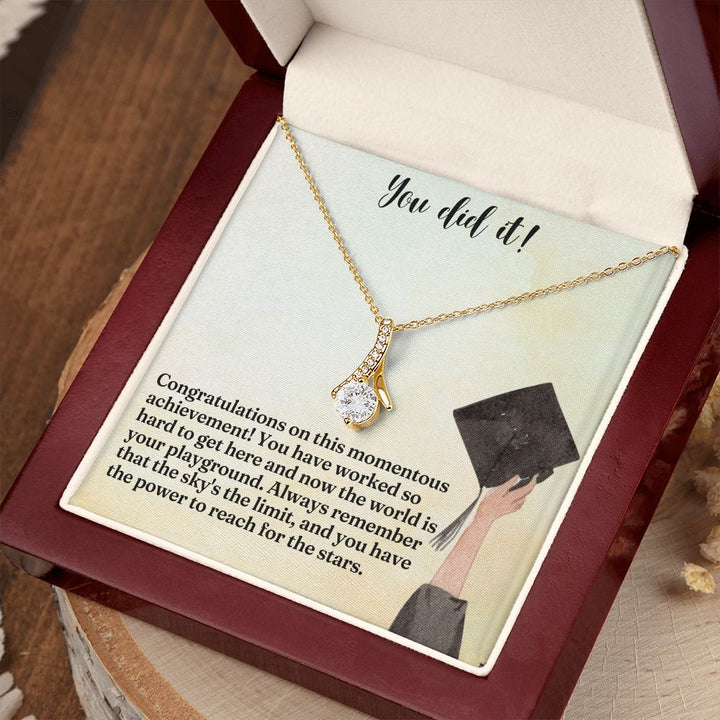 You did it! | Congratulations on this momentous achievement! - Alluring Beauty Necklace