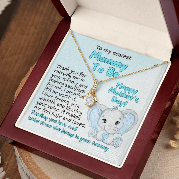 To My Dearest Mommy To Be | Thank you for carrying me in your tummy - Alluring Beauty Necklace