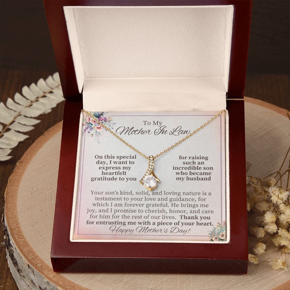 To My Mother-in-Law | Thank you for entrusting me with a piece of your Heart - Alluring Beauty Necklace