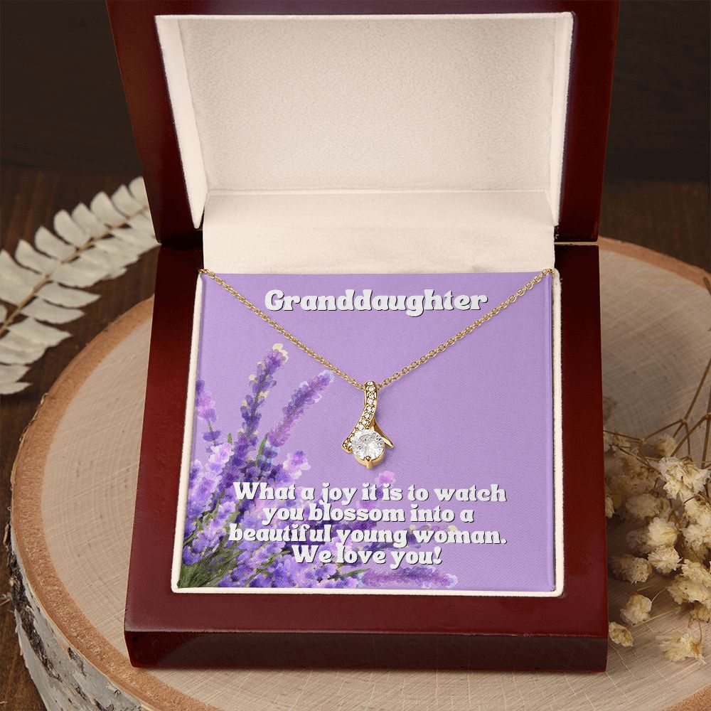 Granddaughter | What a joy it is to watch you blossom into a beautiful young woman. We Love You - Alluring Beauty Necklace