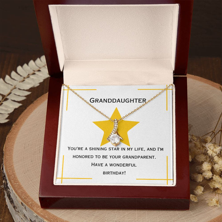 Granddaughter | You're a shining star in my life, and I'm honored to be your grandparent. Have a wonderful birthday! - Alluring Beauty Necklace