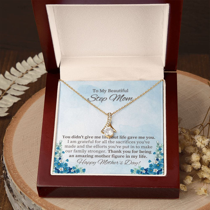 To My Beautiful Step Mom | Thank you for being an amazing Mother figure in My Life - Alluring Beauty Necklace