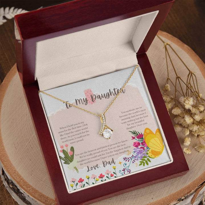 To My Daughter | You are the best daughter we could ask for - Alluring Beauty Necklace