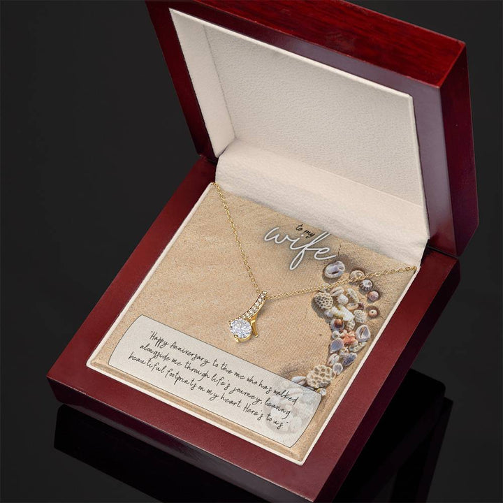 To My Wife | Happy Anniversary to the one who has walked alongside me through life's journey - Alluring Beauty Necklace