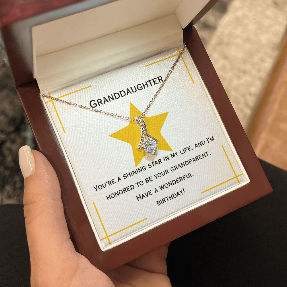 Granddaughter | You're a shining star in my life, and I'm honored to be your grandparent. Have a wonderful birthday! - Alluring Beauty Necklace