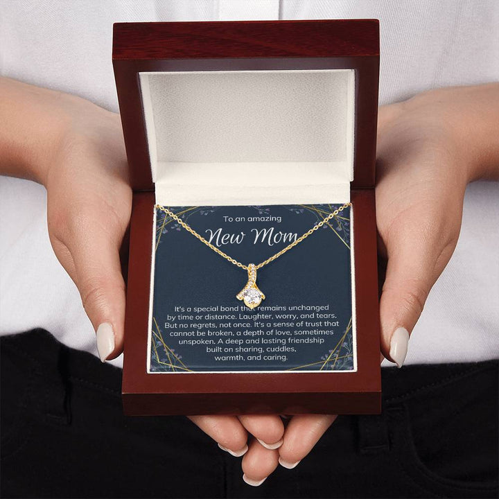 To an amazing new Mom | It's a special bond that remains unchanged by time or distance - Alluring Beauty Necklace