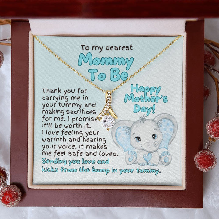 To My Dearest Mommy To Be | Thank you for carrying me in your tummy - Alluring Beauty Necklace