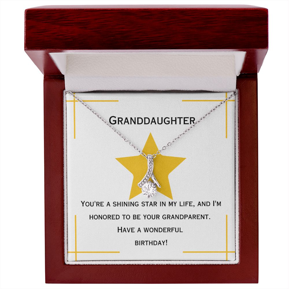 Granddaughter | You're a shining star in my life, and I'm honored to be your grandparent. Have a wonderful birthday! - Alluring Beauty Necklace