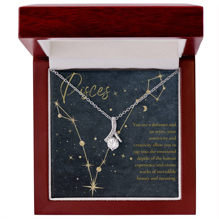 Pisces | You are a dreamer and an artist, your sensitivity and creativity allow you to tap into the emotional depths of the human experience and create works of incredible beauty and meaning. - Alluring Beauty Necklace