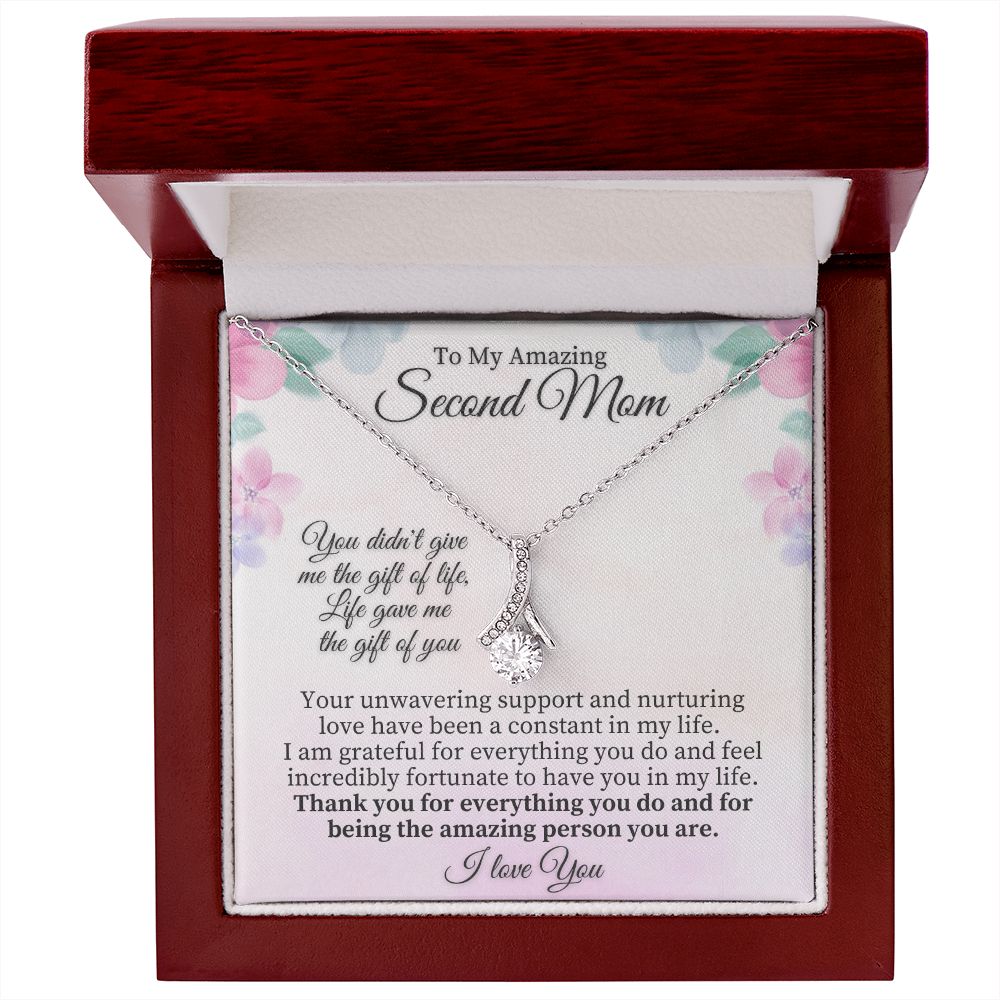 To My Amazing Second Mom | Life gave me the Gift of You - Alluring Beauty Necklace