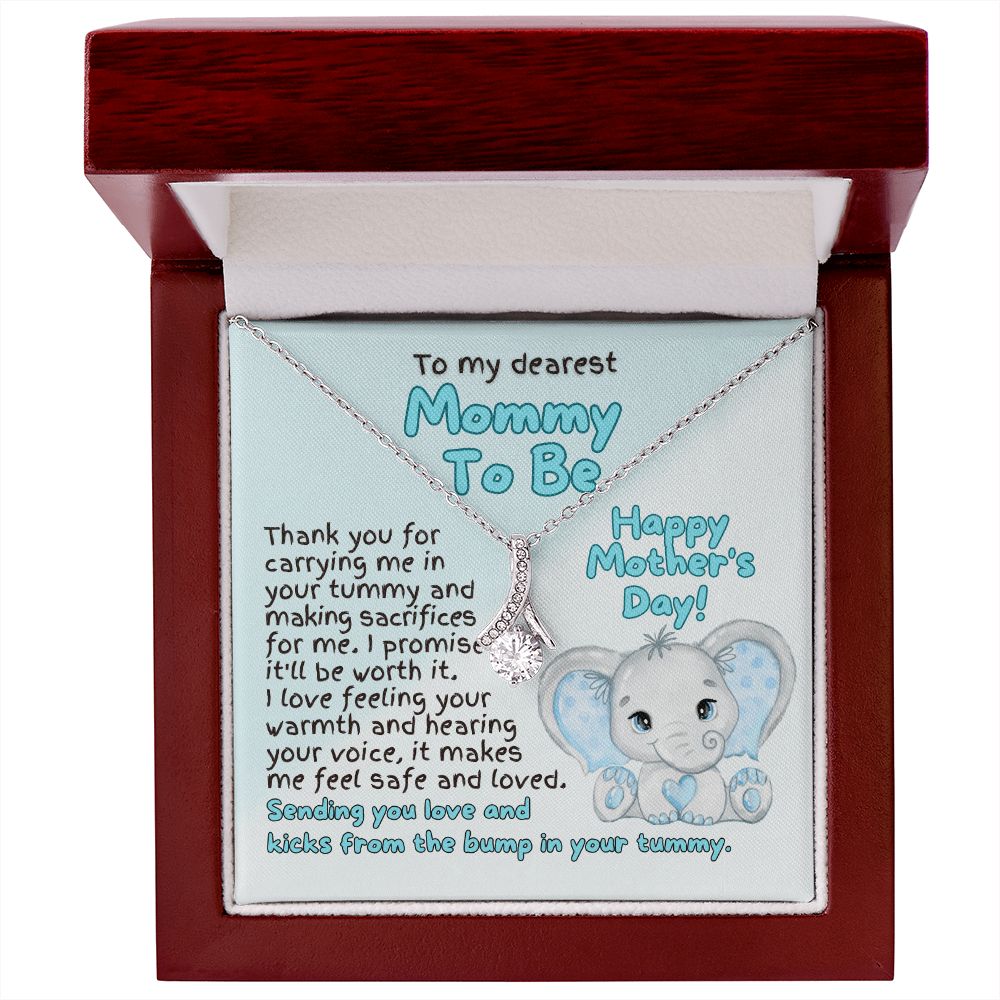 To My Dearest Mommy To Be | Thank you for carrying me in your tummy - Alluring Beauty Necklace