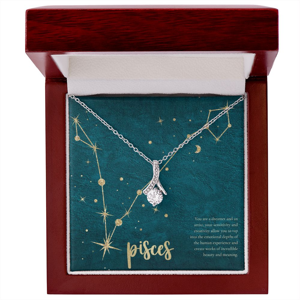 Pisces | You are a dreamer and an artist, your sensitivity and creativity allow you to tap into the emotional depths of the human experience and create works of incredible beauty and meaning. - Alluring Beauty Necklace