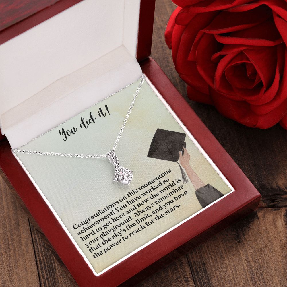 You did it! | Congratulations on this momentous achievement! - Alluring Beauty Necklace