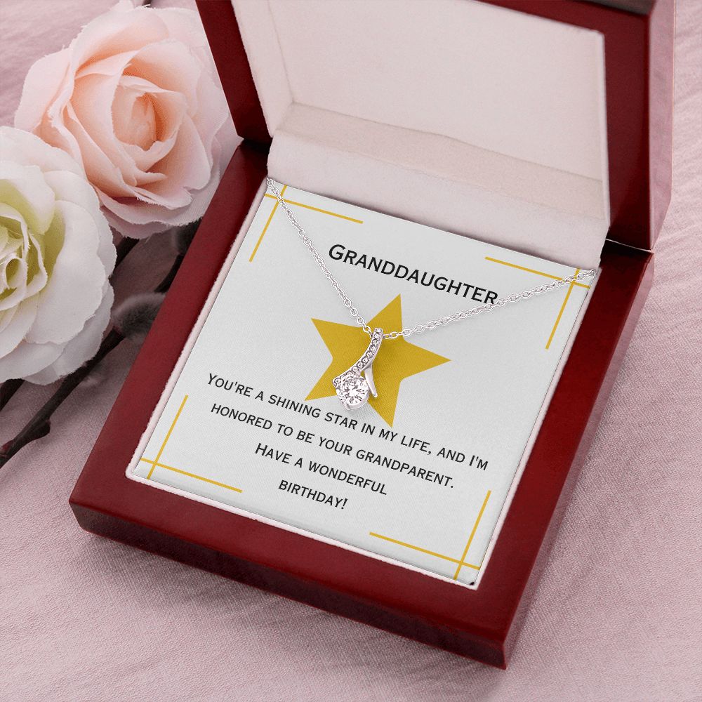 Granddaughter | You're a shining star in my life, and I'm honored to be your grandparent. Have a wonderful birthday! - Alluring Beauty Necklace