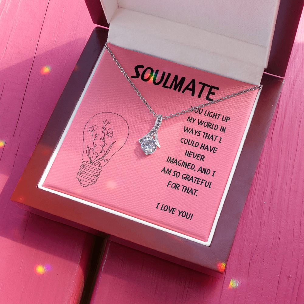 Soulmate | You light up my world in ways that I could have never imagined - Alluring Beauty Necklace