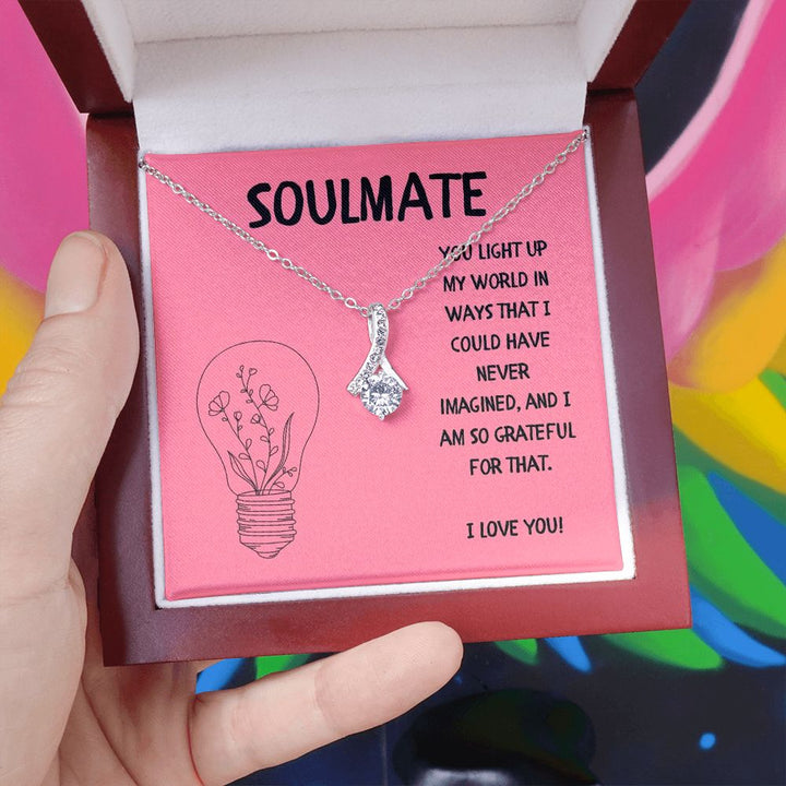 Soulmate | You light up my world in ways that I could have never imagined - Alluring Beauty Necklace