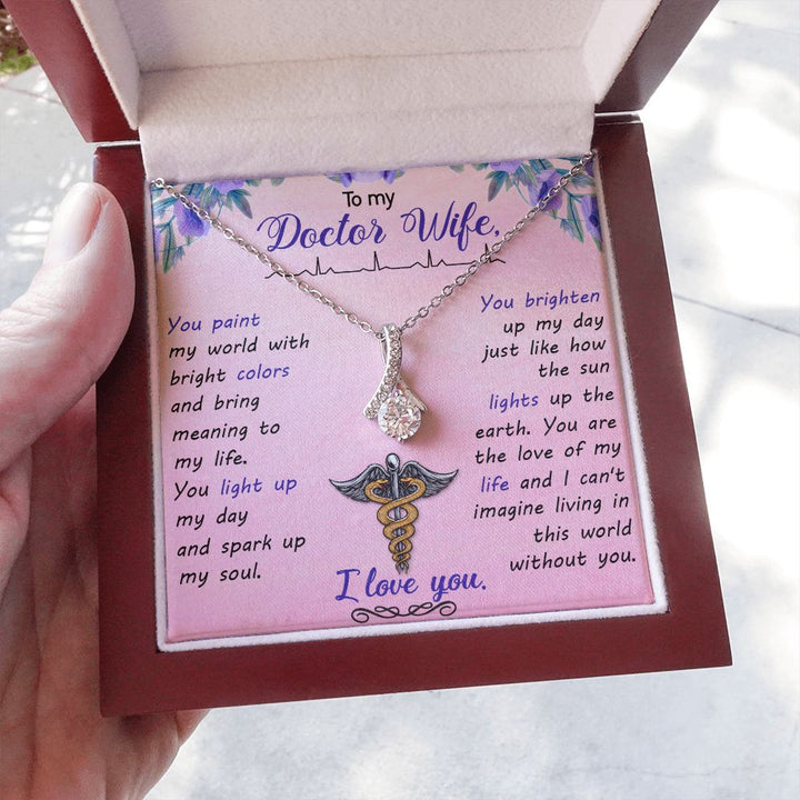 To My Doctor Wife | You brighten up my day just like how the sun lights up the earth. - Alluring Beauty Necklace