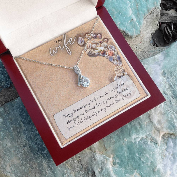 To My Wife | Happy Anniversary to the one who has walked alongside me through life's journey - Alluring Beauty Necklace