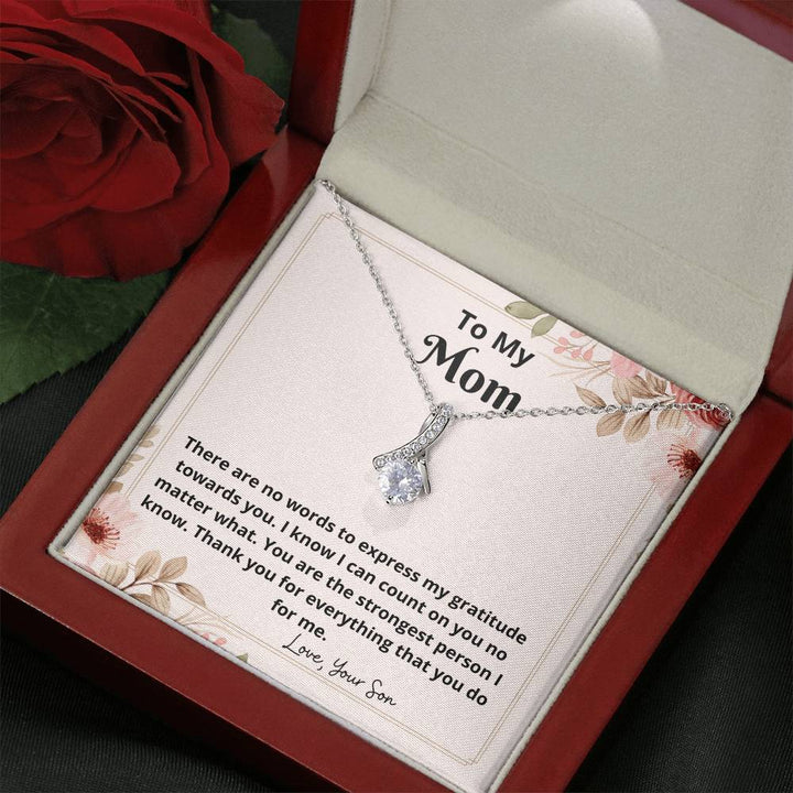 To My Mom | There are no words to express my gratitude towards you - Alluring Beauty Necklace