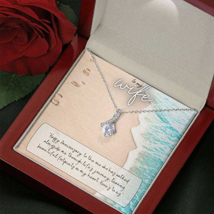 To My Wife | Happy Anniversary to the one who has walked alongside me through life's journey - Alluring Beauty Necklace