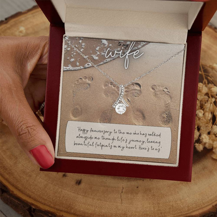 To My Wife | Happy Anniversary to the one who has walked alongside me through life's journey - Alluring Beauty Necklace