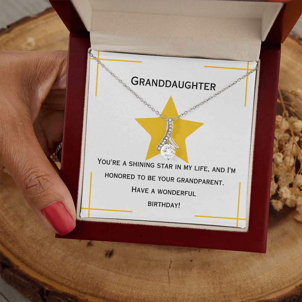 Granddaughter | You're a shining star in my life, and I'm honored to be your grandparent. Have a wonderful birthday! - Alluring Beauty Necklace