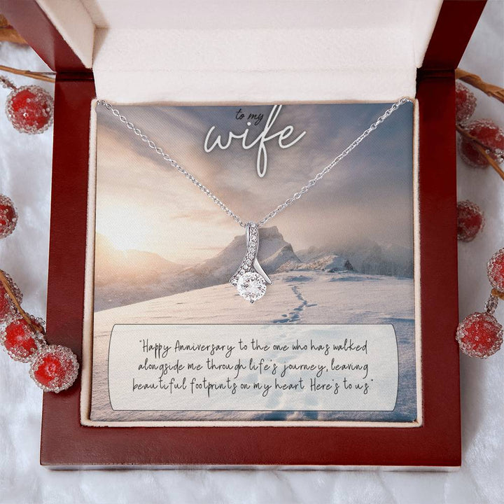 To My Wife | Happy Anniversary to the one who has walked alongside me through life's journey - Alluring Beauty Necklace